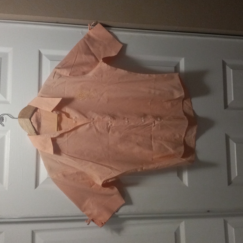 Vintage Peach Blouse Size M/L